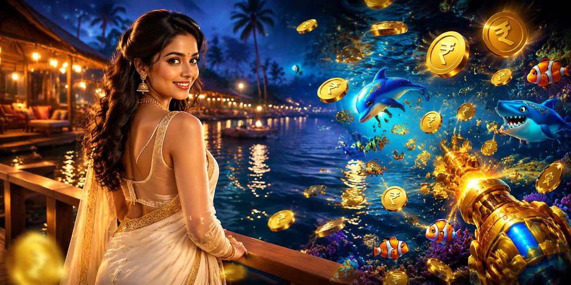 Indian woman playing local fishing game on mobile device